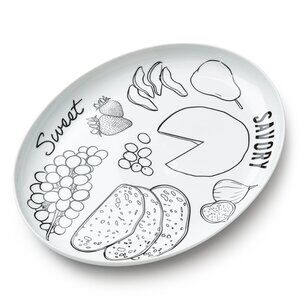 The Cellar Sketched Porcelain Cheese Platter 14 X 11 Created for Macy S - White